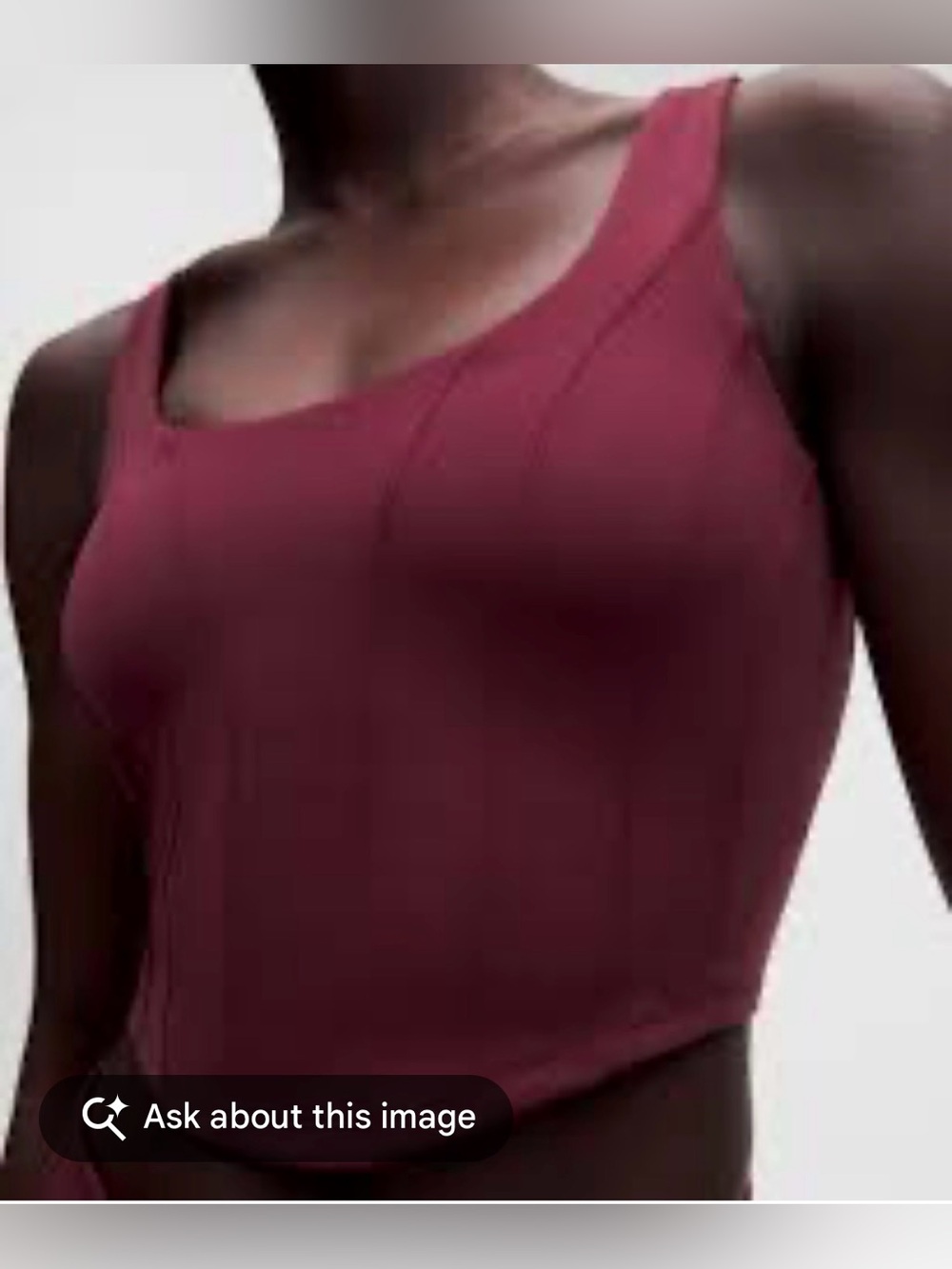 NEW WITH TAGS! Lululemon Ultralu Corset-Stitch Tank Top in Burgundy Bay - Med